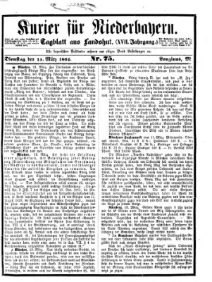 Kurier für Niederbayern Dienstag 15. März 1864