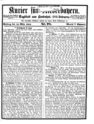 Kurier für Niederbayern Freitag 18. März 1864