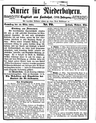 Kurier für Niederbayern Samstag 19. März 1864