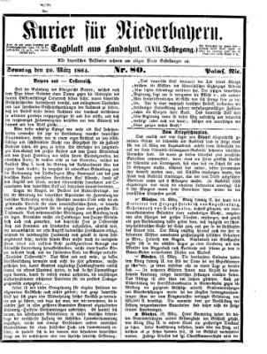 Kurier für Niederbayern Sonntag 20. März 1864