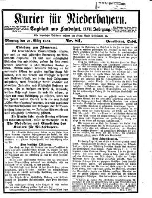 Kurier für Niederbayern Montag 21. März 1864