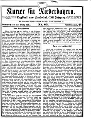 Kurier für Niederbayern Mittwoch 23. März 1864