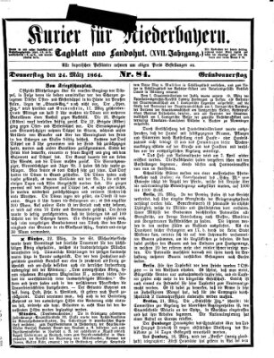 Kurier für Niederbayern Donnerstag 24. März 1864