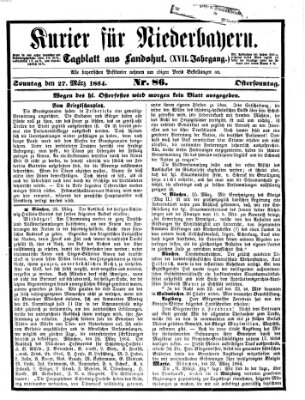 Kurier für Niederbayern Sonntag 27. März 1864