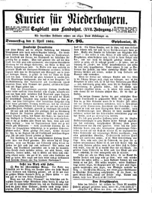 Kurier für Niederbayern Donnerstag 7. April 1864