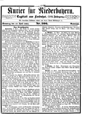 Kurier für Niederbayern Sonntag 17. April 1864