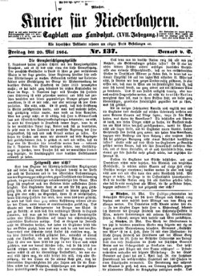 Kurier für Niederbayern Freitag 20. Mai 1864