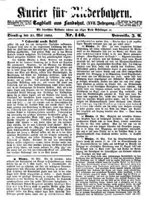 Kurier für Niederbayern Dienstag 31. Mai 1864