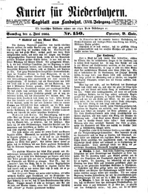 Kurier für Niederbayern Samstag 4. Juni 1864