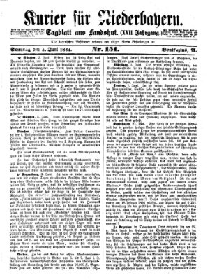 Kurier für Niederbayern Sonntag 5. Juni 1864