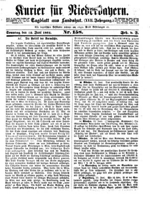 Kurier für Niederbayern Sonntag 12. Juni 1864