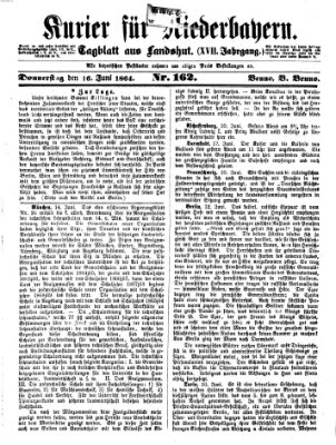 Kurier für Niederbayern Donnerstag 16. Juni 1864