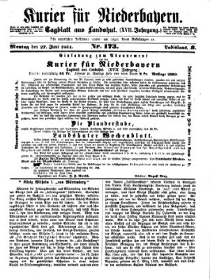 Kurier für Niederbayern Montag 27. Juni 1864