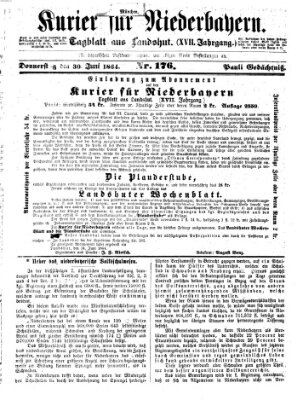 Kurier für Niederbayern Donnerstag 30. Juni 1864