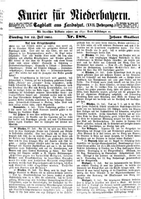 Kurier für Niederbayern Dienstag 12. Juli 1864