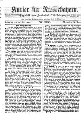 Kurier für Niederbayern Samstag 16. Juli 1864