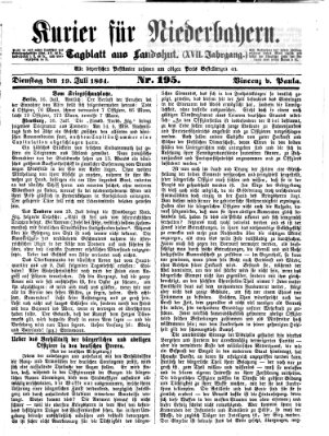 Kurier für Niederbayern Dienstag 19. Juli 1864