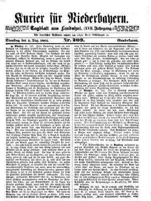 Kurier für Niederbayern Dienstag 2. August 1864