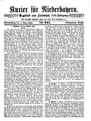 Kurier für Niederbayern Donnerstag 4. August 1864