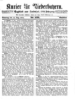 Kurier für Niederbayern Sonntag 14. August 1864