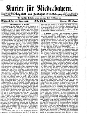 Kurier für Niederbayern Mittwoch 17. August 1864