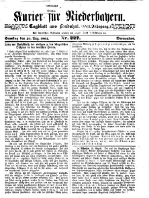 Kurier für Niederbayern Samstag 20. August 1864