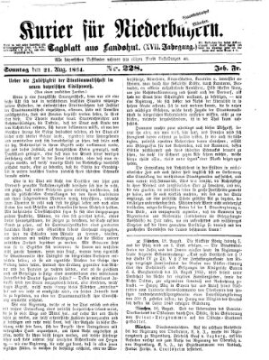 Kurier für Niederbayern Sonntag 21. August 1864