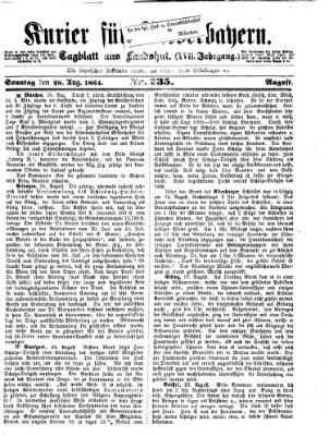 Kurier für Niederbayern Sonntag 28. August 1864