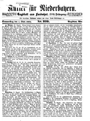 Kurier für Niederbayern Donnerstag 1. September 1864