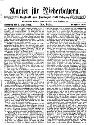 Kurier für Niederbayern Dienstag 6. September 1864