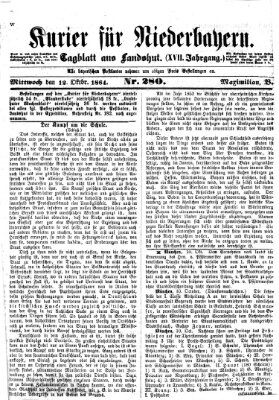 Kurier für Niederbayern Mittwoch 12. Oktober 1864