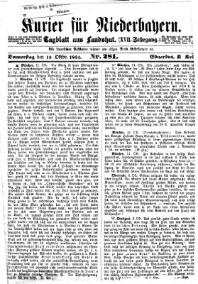 Kurier für Niederbayern Donnerstag 13. Oktober 1864