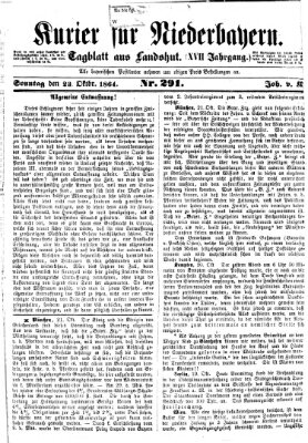 Kurier für Niederbayern Sonntag 23. Oktober 1864