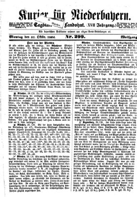 Kurier für Niederbayern Montag 31. Oktober 1864