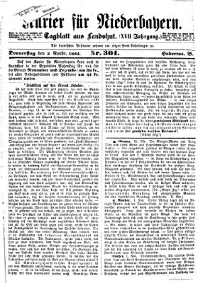 Kurier für Niederbayern Donnerstag 3. November 1864