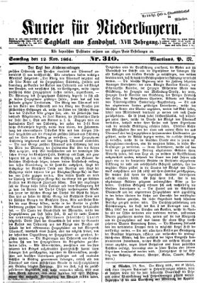 Kurier für Niederbayern Samstag 12. November 1864