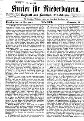 Kurier für Niederbayern Dienstag 29. November 1864