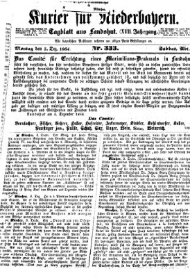 Kurier für Niederbayern Montag 5. Dezember 1864