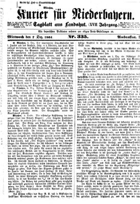 Kurier für Niederbayern Mittwoch 7. Dezember 1864