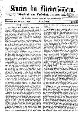 Kurier für Niederbayern Sonntag 11. Dezember 1864