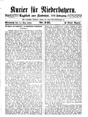 Kurier für Niederbayern Mittwoch 14. Dezember 1864