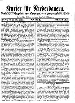 Kurier für Niederbayern Freitag 16. Dezember 1864