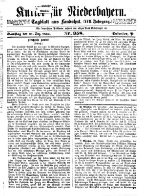 Kurier für Niederbayern Samstag 31. Dezember 1864