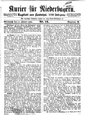 Kurier für Niederbayern Mittwoch 11. Januar 1865