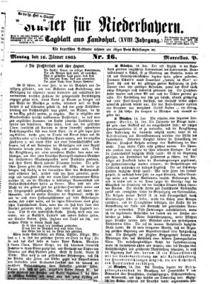 Kurier für Niederbayern Montag 16. Januar 1865