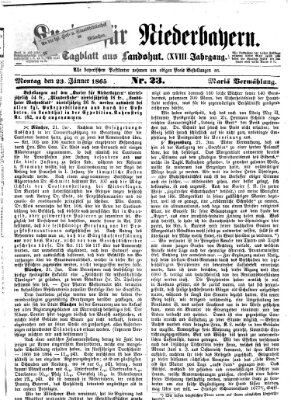 Kurier für Niederbayern Montag 23. Januar 1865