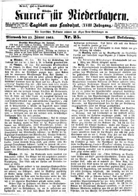 Kurier für Niederbayern Mittwoch 25. Januar 1865