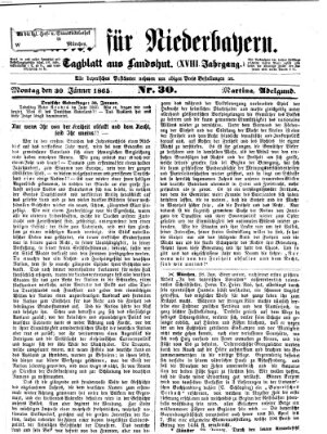 Kurier für Niederbayern Montag 30. Januar 1865