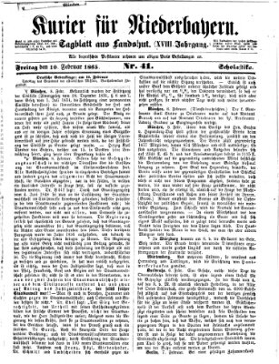 Kurier für Niederbayern Freitag 10. Februar 1865