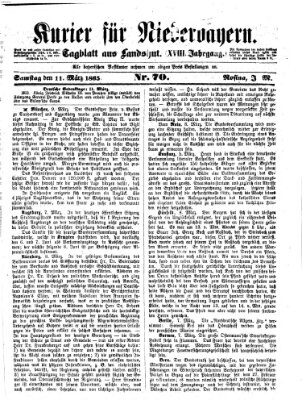 Kurier für Niederbayern Samstag 11. März 1865